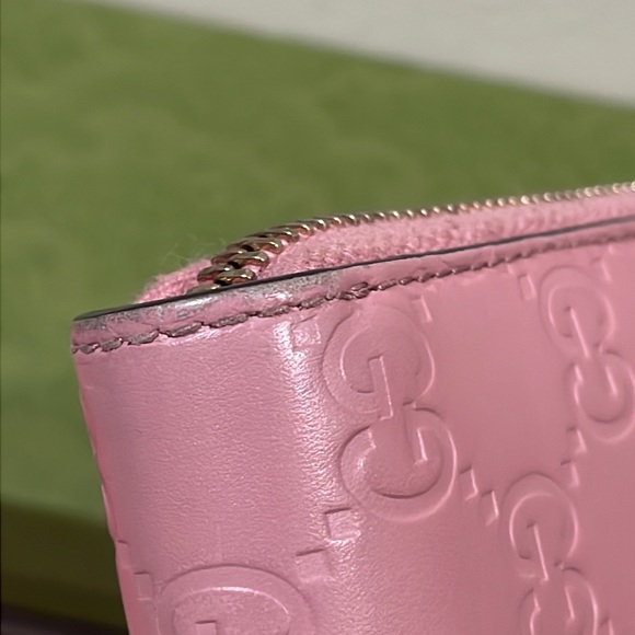 SOLD‼️Authentic Guccisima Pink Leather Zippy Wallet💓 - Picture 9 of 15